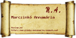 Marczinkó Annamária névjegykártya
