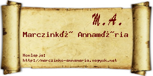 Marczinkó Annamária névjegykártya