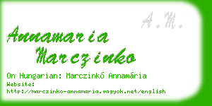 annamaria marczinko business card