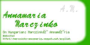 annamaria marczinko business card